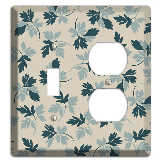 Blue Leaves Toggle / Duplex Wallplate