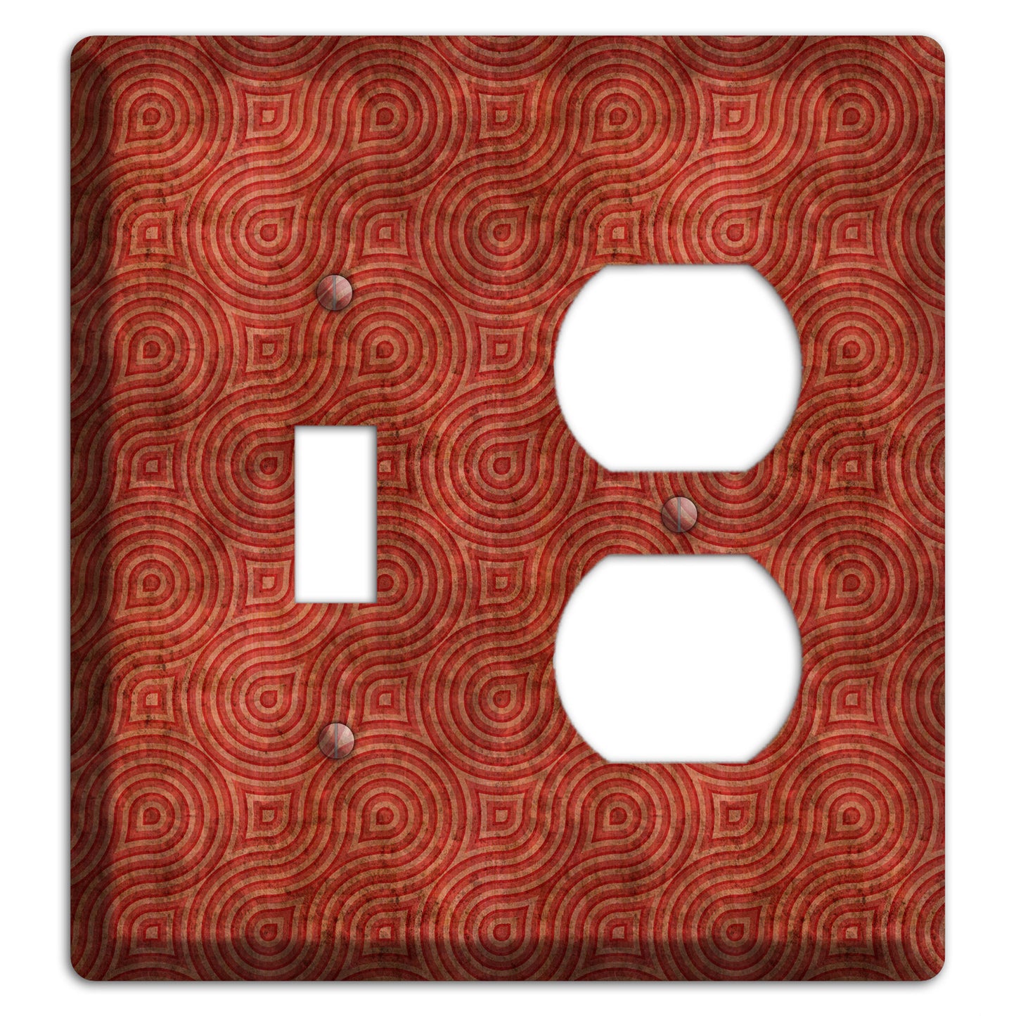 Red Swirl Toggle / Duplex Wallplate