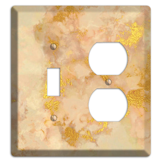 Old Gold Marble Toggle / Duplex Wallplate