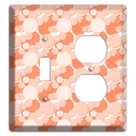 Multi Coral Bubble Dots Toggle / Duplex Wallplate