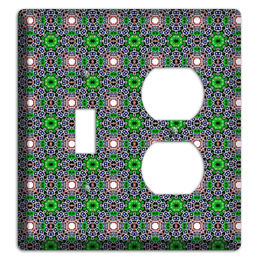 Green Foulard 4 Toggle / Duplex Wallplate