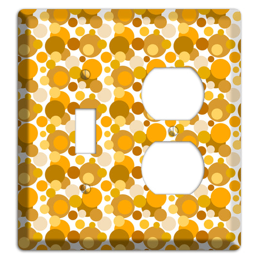 Multi Umber Bubble Dots Toggle / Duplex Wallplate