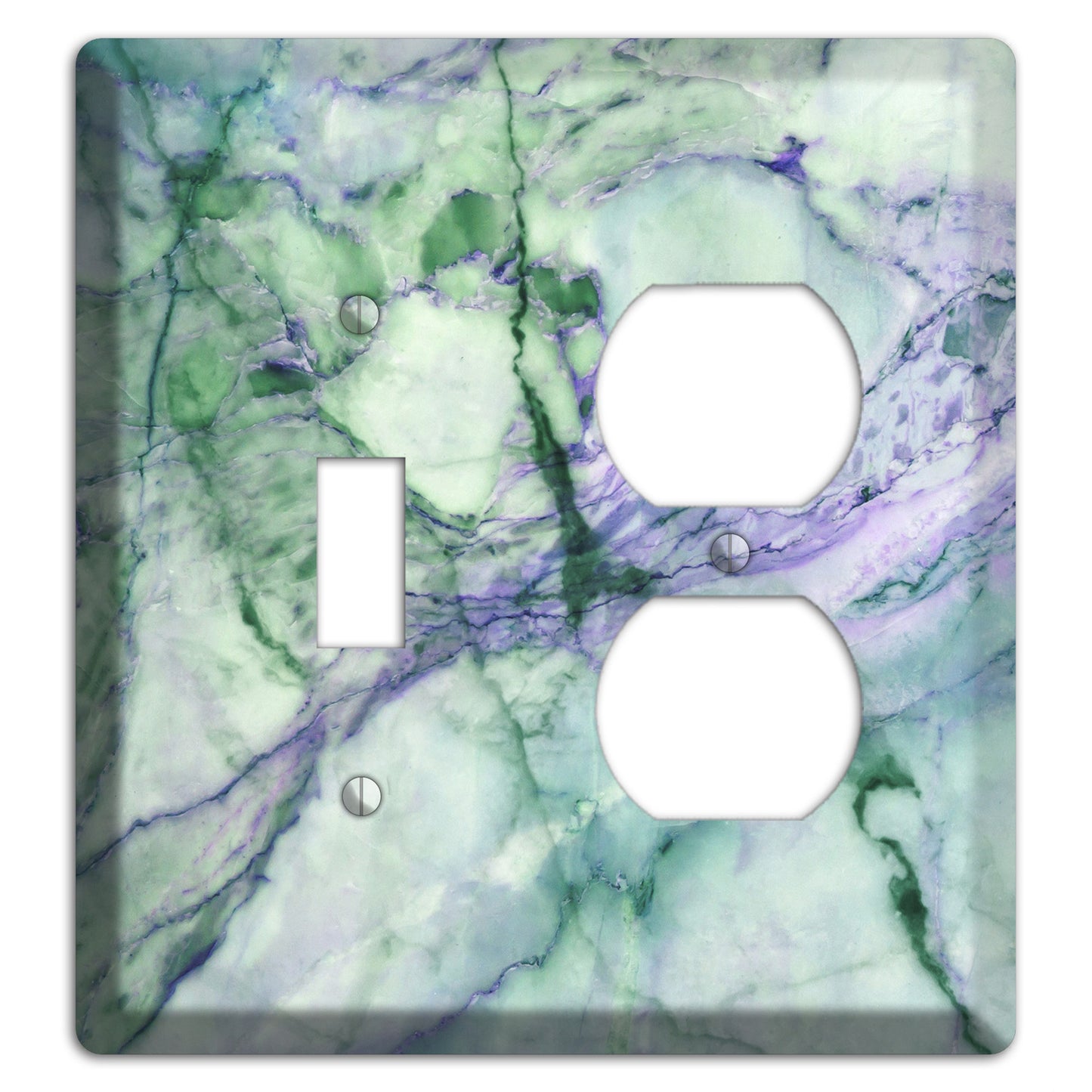 Powder Ash Marble Toggle / Duplex Wallplate