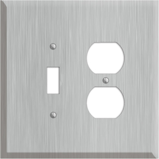 Oversized Discontinued Stainless Steel Toggle / Duplex Wallplate