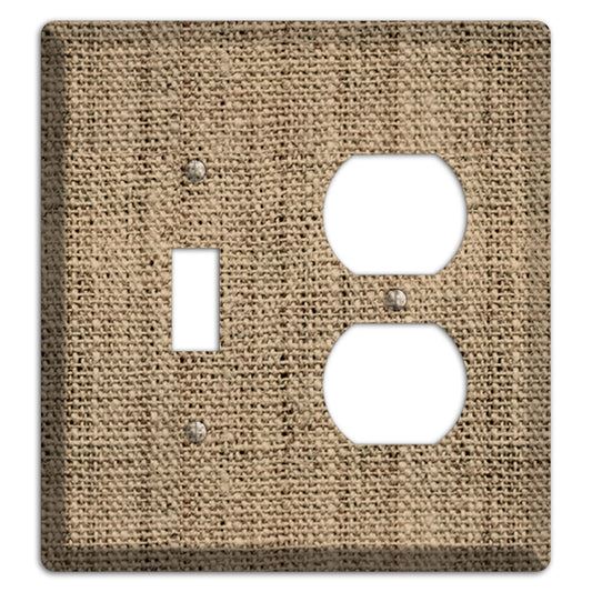 Donkey Brown Burlap Toggle / Duplex Wallplate