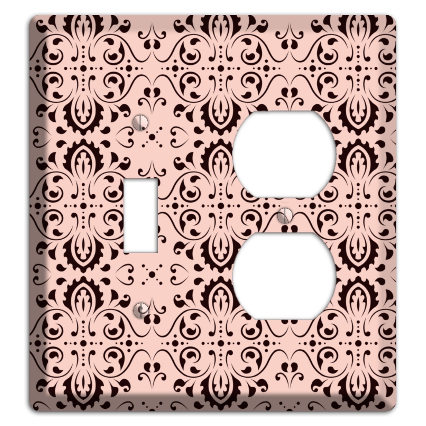 Coral Tapestry Cartouche Toggle / Duplex Wallplate