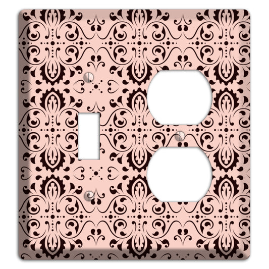 Coral Tapestry Cartouche Toggle / Duplex Wallplate