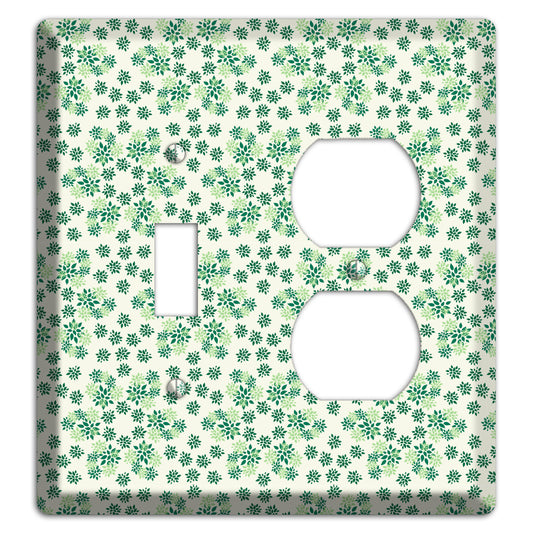 Multi Green Calico Toggle / Duplex Wallplate