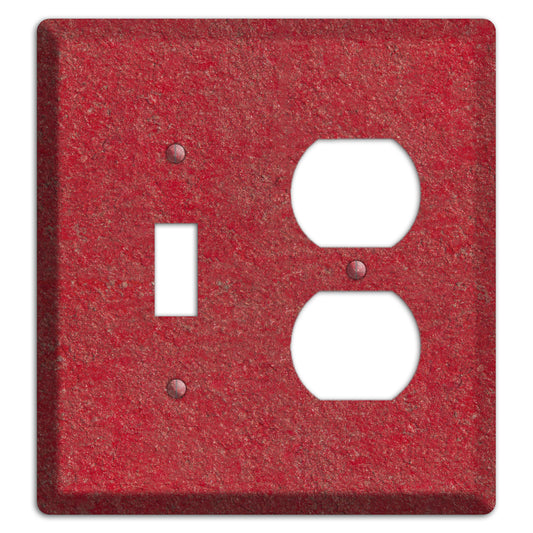 Stucco Red Toggle / Duplex Wallplate