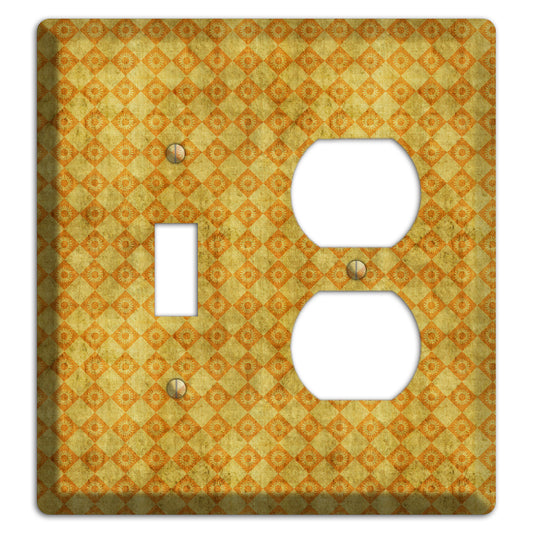 Mustard Diamond Circles Toggle / Duplex Wallplate