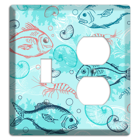 Mixed Sea Life Style 24 Toggle / Duplex Wallplate