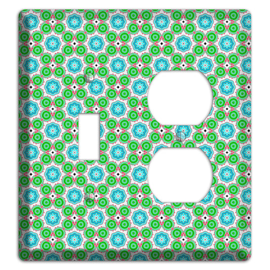 Green Foulard 5 Toggle / Duplex Wallplate