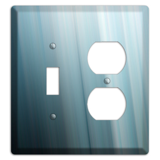 Dusty Blue Ray of Light Toggle / Duplex Wallplate