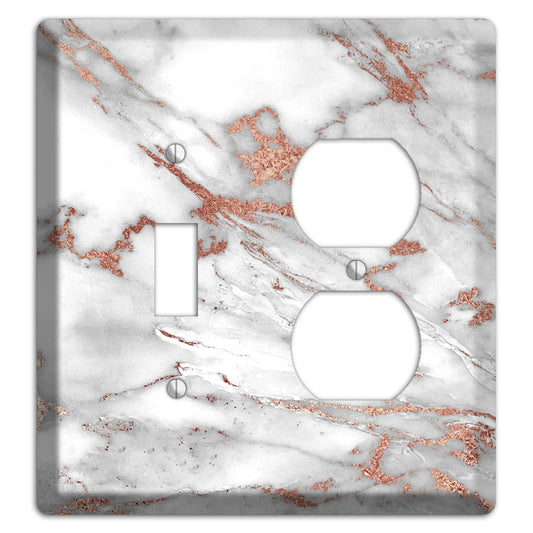 Sanguine Brown Marble 7 Toggle / Duplex Wallplate