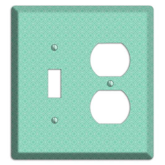 Aqua Calico Cartouche Toggle / Duplex Wallplate