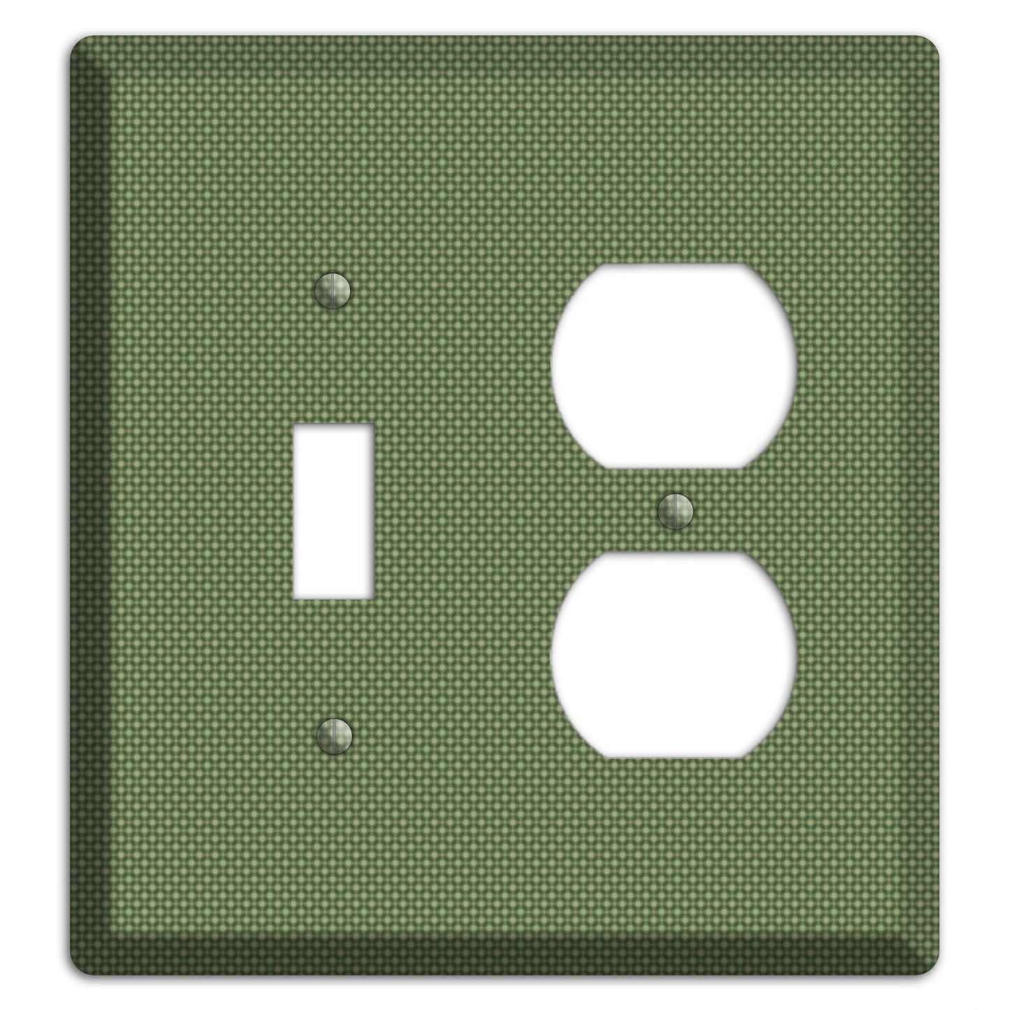 Multi Green Tiny Checkered Circles Toggle / Duplex Wallplate