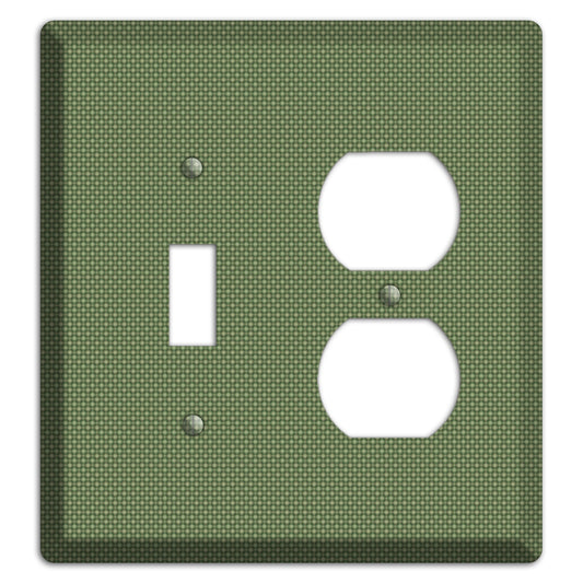 Multi Green Tiny Checkered Circles Toggle / Duplex Wallplate