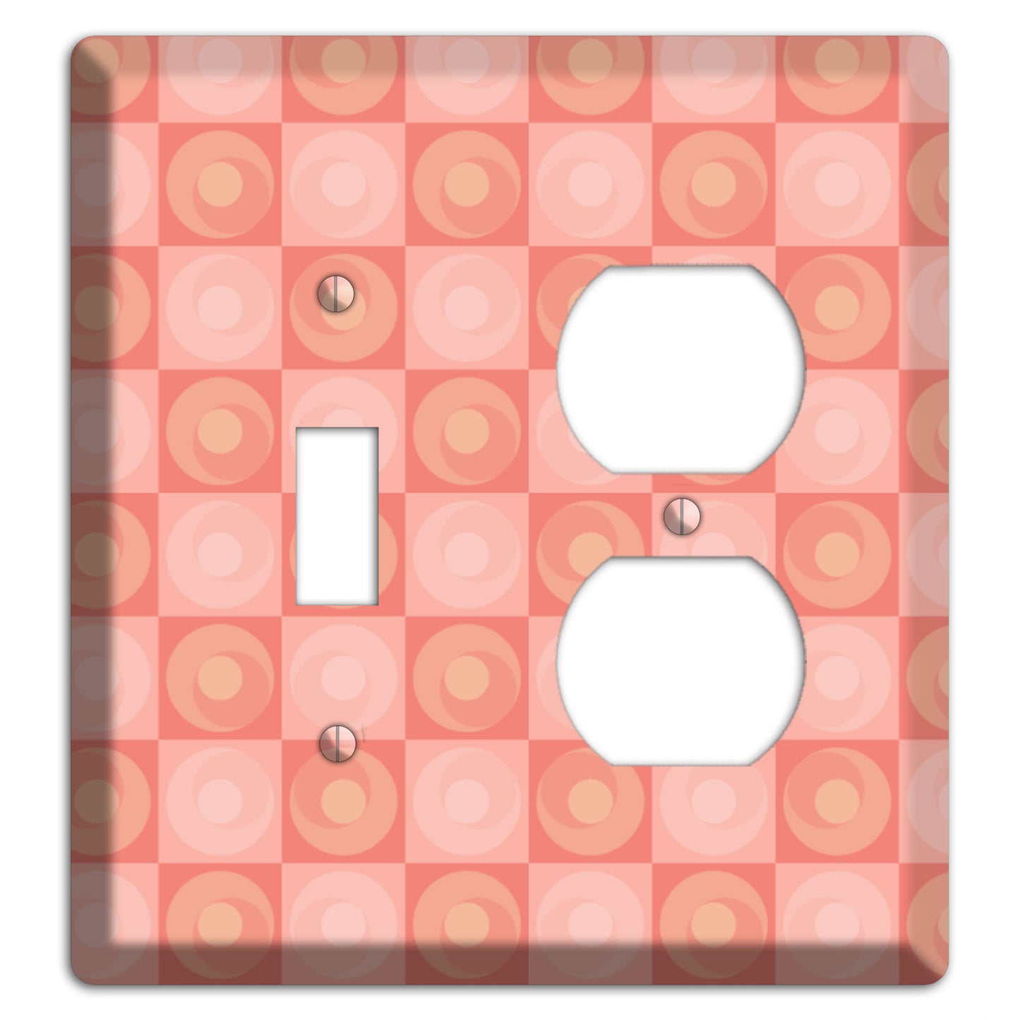 Pink Tiled Circles Toggle / Duplex Wallplate