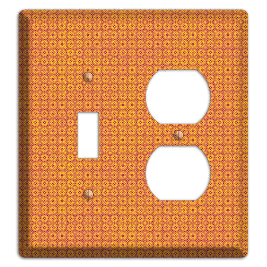 Multi Orange Arabesque Toggle / Duplex Wallplate