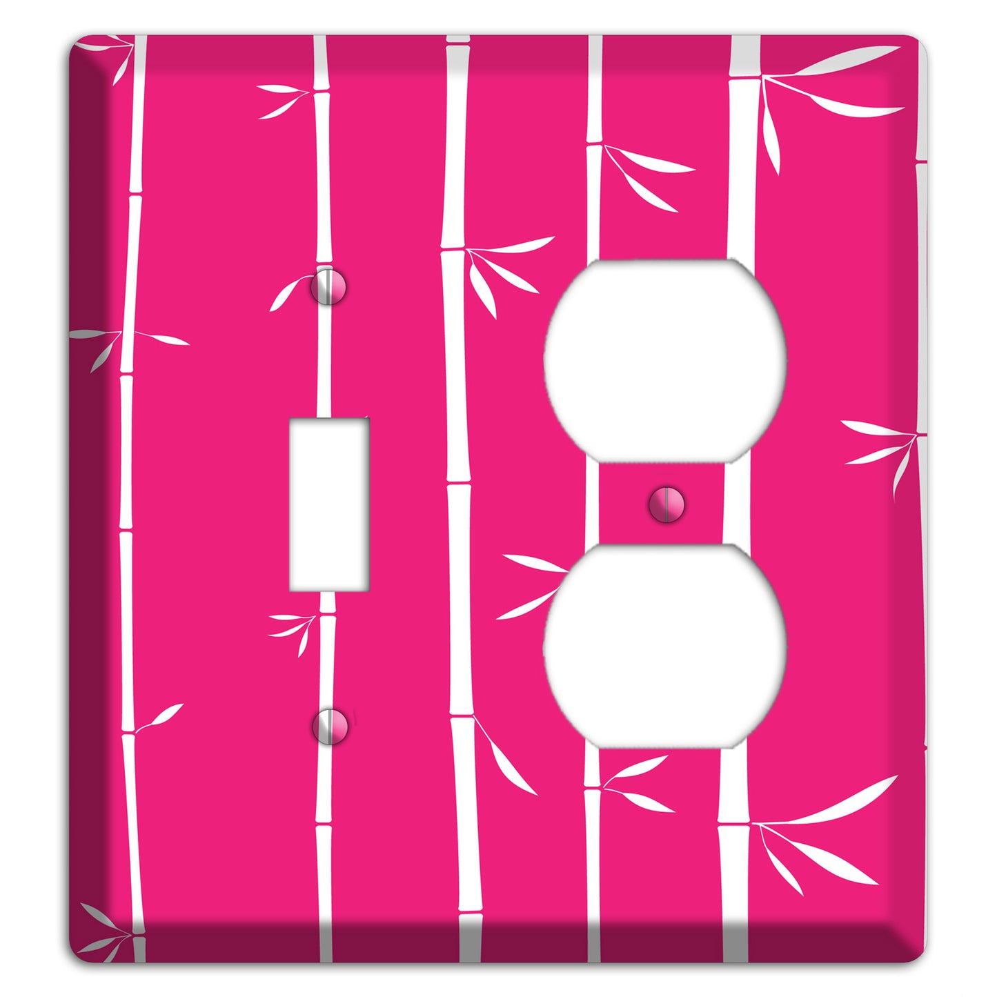 Pink Bamboo Toggle / Duplex Wallplate