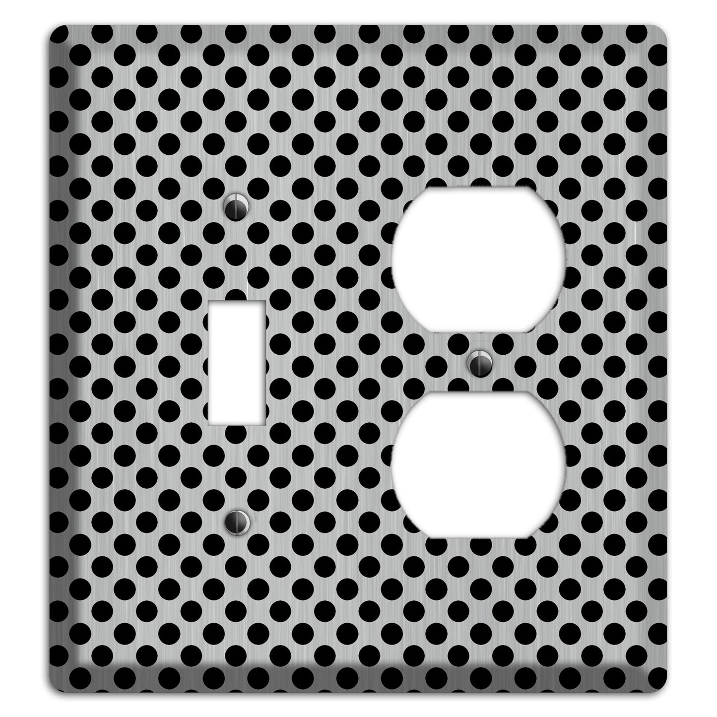 Packed Small Polka Dots Stainless Toggle / Duplex Wallplate