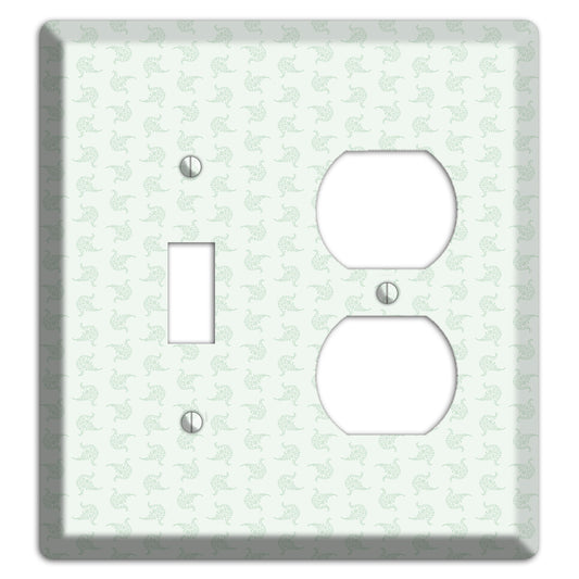 Mint Tiny Trefoil Cartouche Toggle / Duplex Wallplate