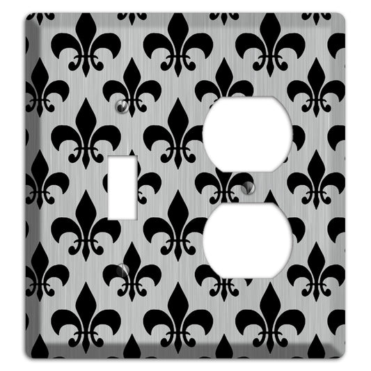 Fleur de Lis Stainless Toggle / Duplex Wallplate