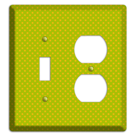 Multi Lime Tiny Polka Dots Toggle / Duplex Wallplate