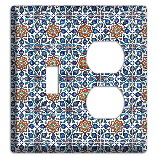 Ornate Floral Tile Toggle / Duplex Wallplate