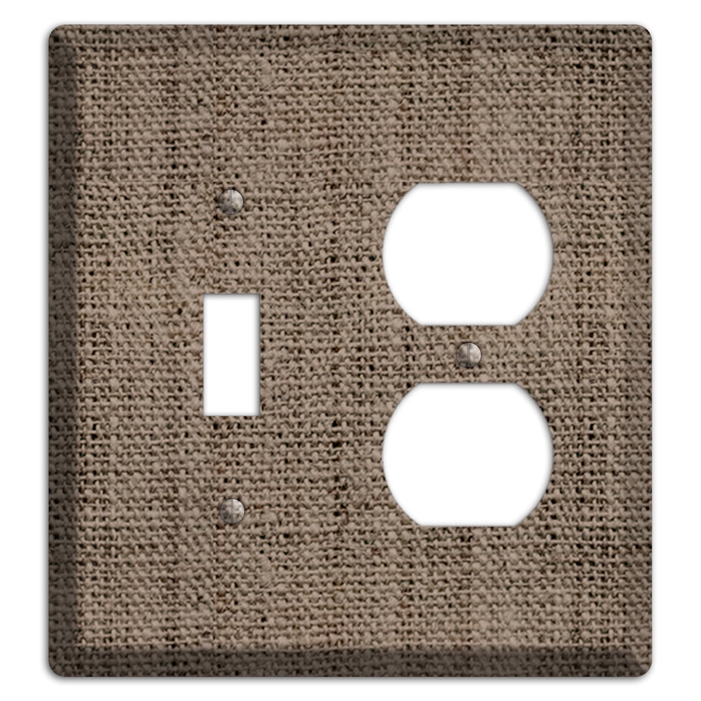 Coffee Burlap Toggle / Duplex Wallplate