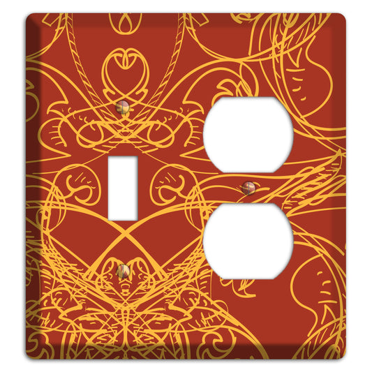 Red Deco Sketch Toggle / Duplex Wallplate