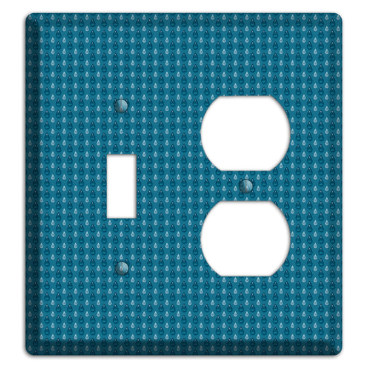 Blue Drops Toggle / Duplex Wallplate