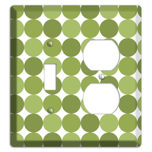 Multi Olive Tiled Dots Toggle / Duplex Wallplate