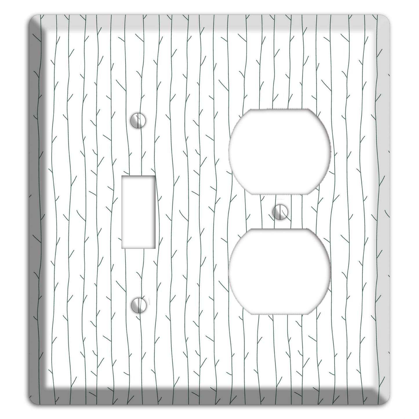 Leaves Style D Toggle / Duplex Wallplate