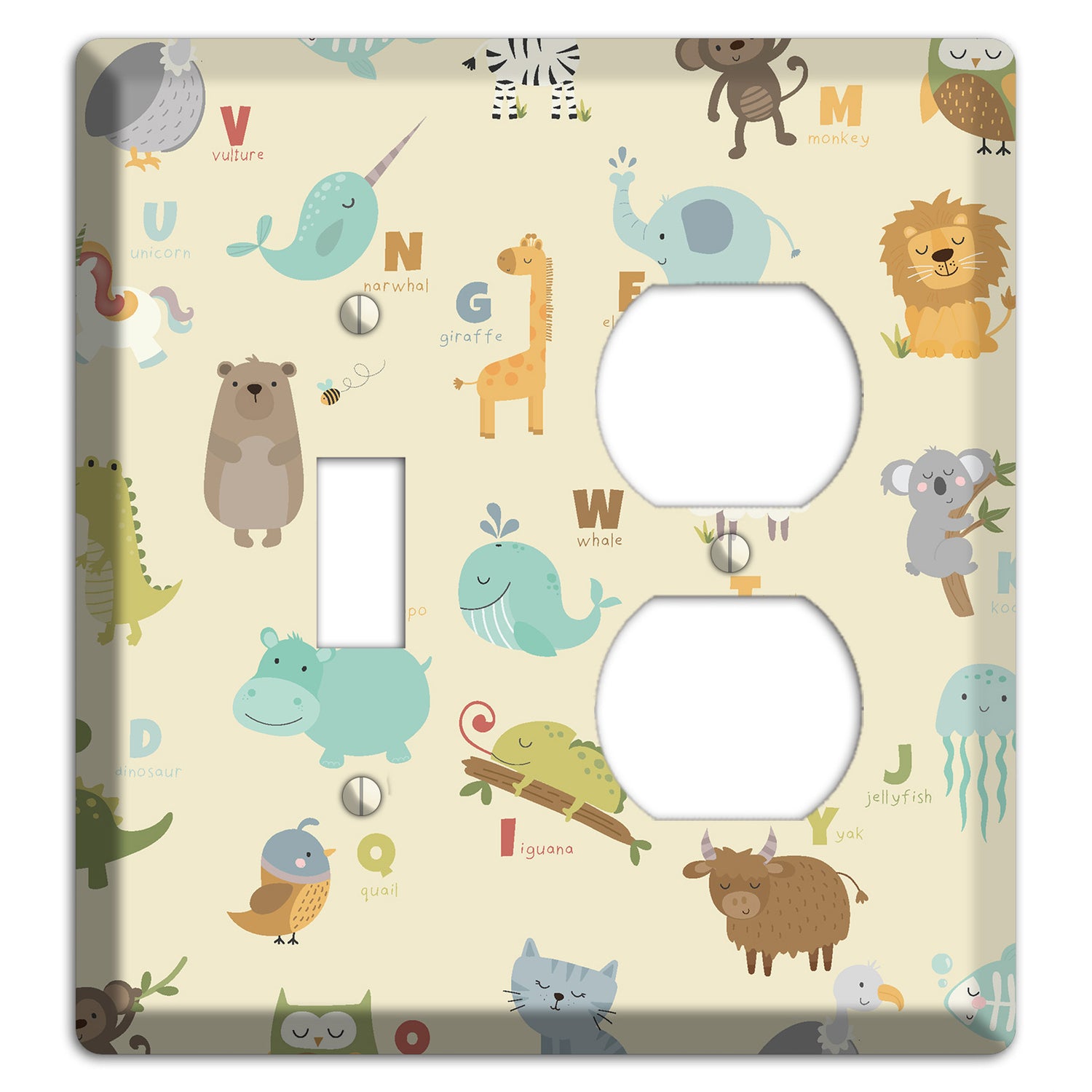 Animal Alphabet 2 Toggle / Duplex Wallplate