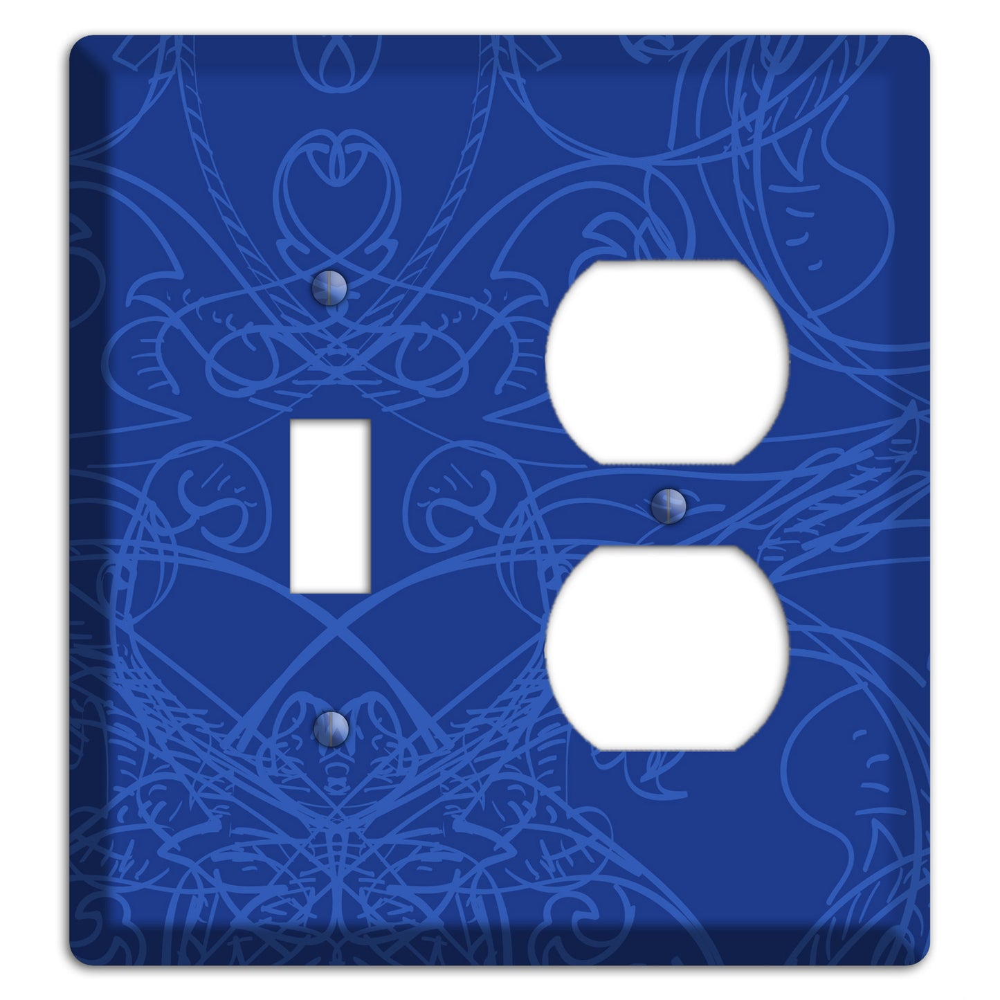 Blue Deco Sketch Toggle / Duplex Wallplate