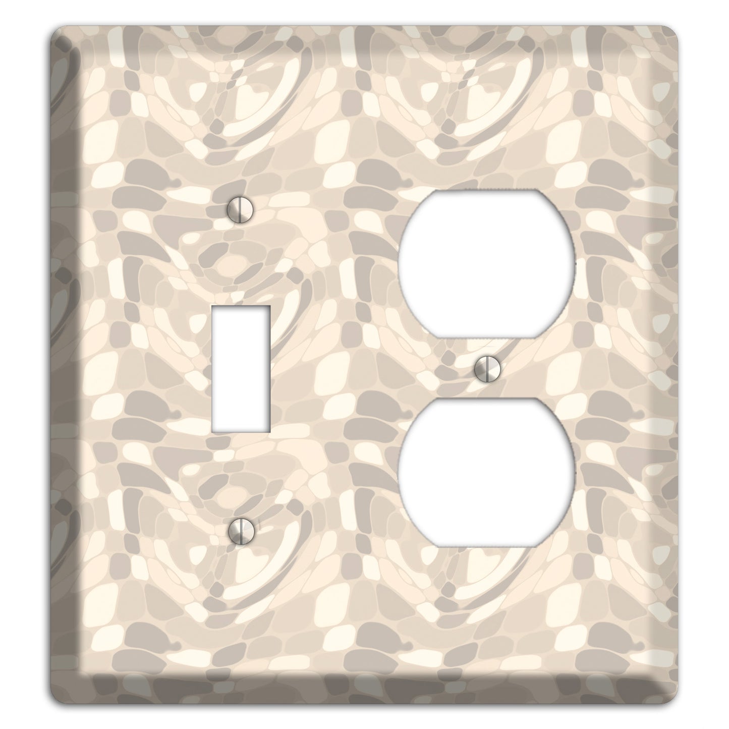 Beige Large Abstract Toggle / Duplex Wallplate