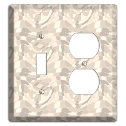 Beige Large Abstract Toggle / Duplex Wallplate