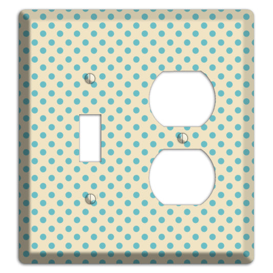 Soft Green Polka Dots Toggle / Duplex Wallplate