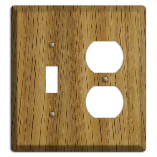 White Oak Wood Toggle / Duplex Outlet Cover Plate