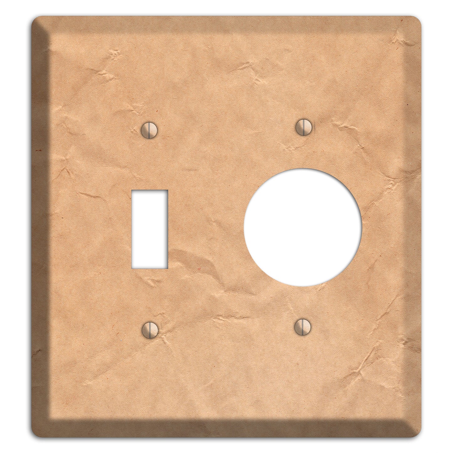 Aged Paper 6 Toggle / Receptacle Wallplate