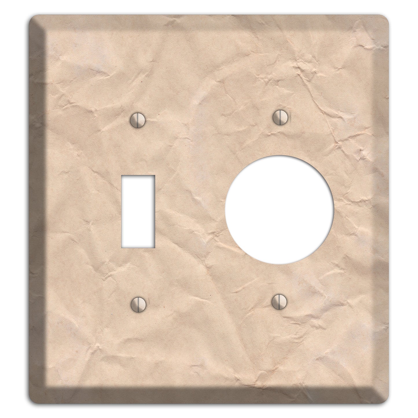 Aged Paper 5 Toggle / Receptacle Wallplate