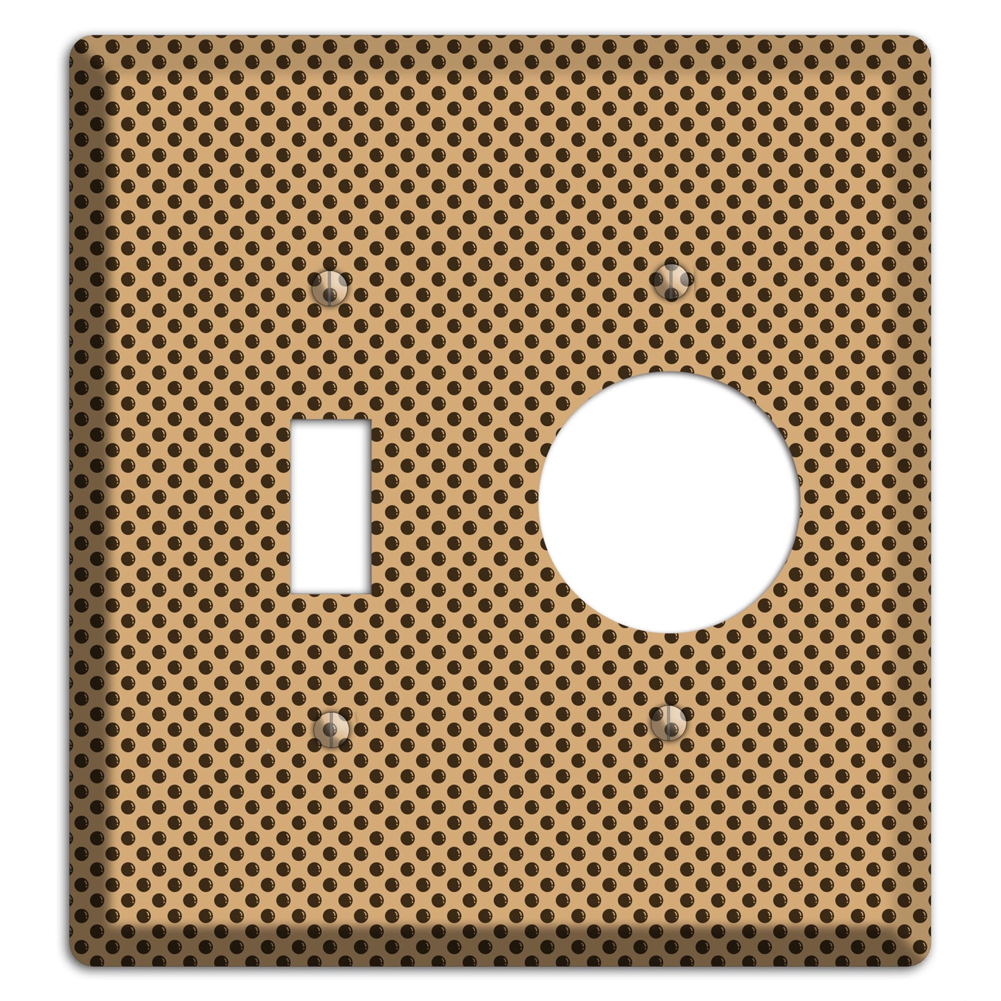 Beige with Brown Polka Dots Toggle / Receptacle Wallplate