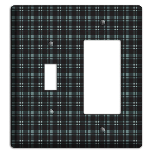 Black Plaid Toggle / Rocker Wallplate