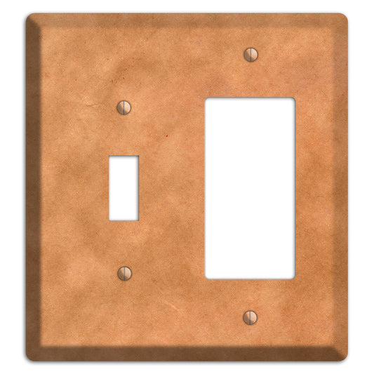 Aged Paper 8 Toggle / Rocker Wallplate