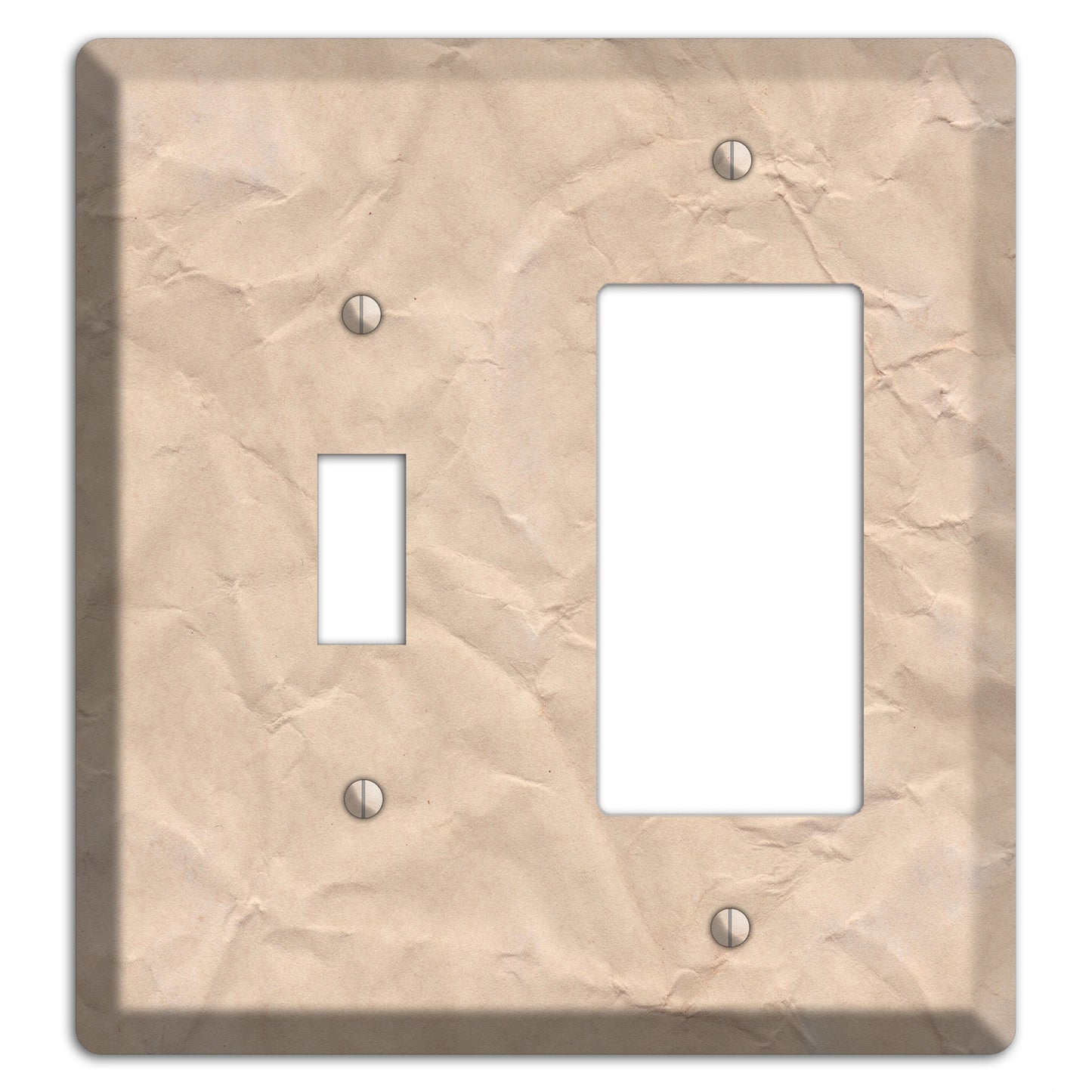 Aged Paper 5 Toggle / Rocker Wallplate