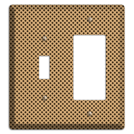 Beige with Brown Polka Dots Toggle / Rocker Wallplate