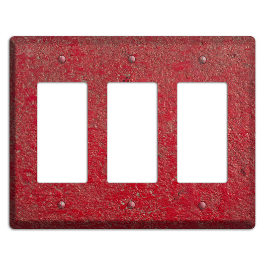 Red Concrete 3 Rocker Wallplate