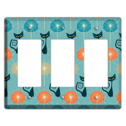 Atomic Burst Kitties 3 Rocker Wallplate