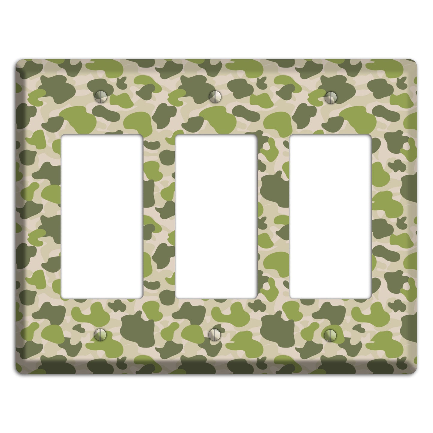 Jungle Green Parachute Camo 3 Rocker Wallplate